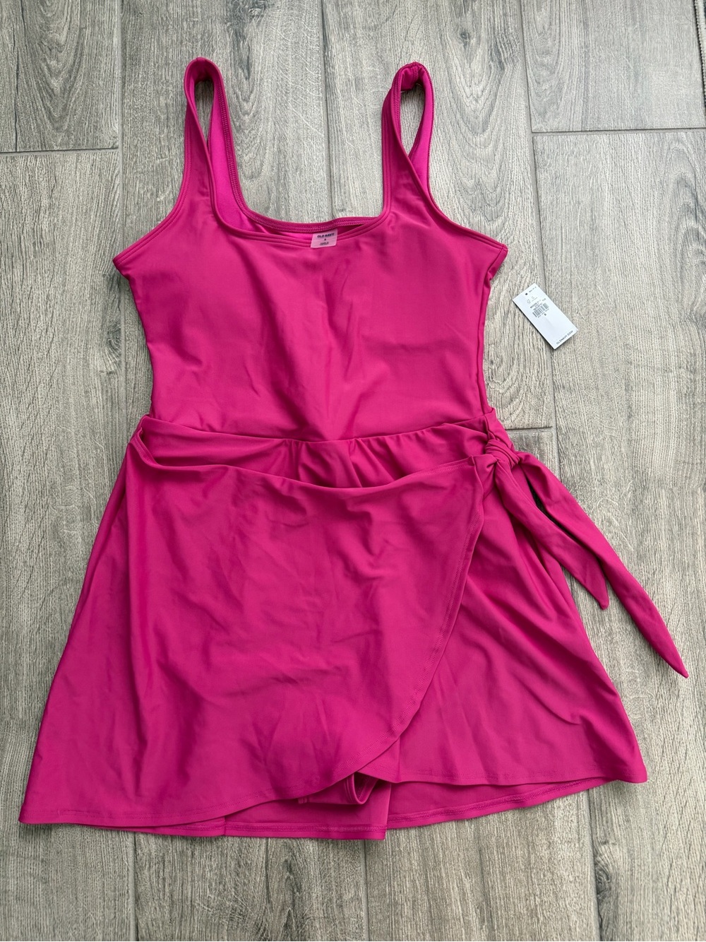 Old Navy Bright Pink Swim Dress with Tank Straps